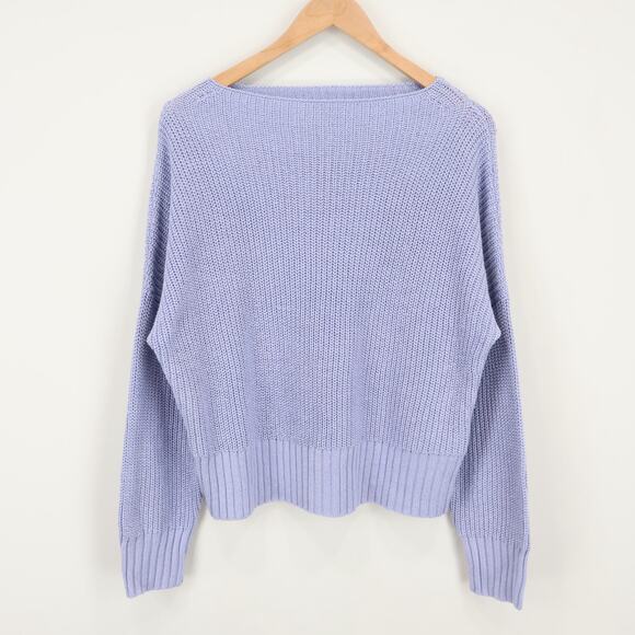 J.Crew Ribbed Funnel neck Sweater Linen Cotton Blend Lavender Lakeshore S NWT - Picture 2 of 8